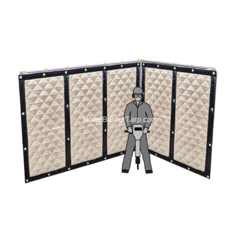 Temporary Noise Screens Tarpaulin Screen Sound Reducing Screens Sound Blocking Screen